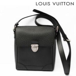 Louis Vuitton Luca Taiga Ardoise Shoulder Bag dAche Black